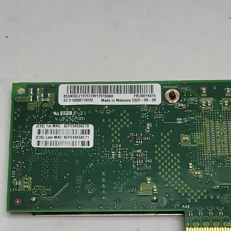Tarjeta de red Lenovo Intel X710-DA2 10Gb SFP 10GbE bajo perfil Foto 4 de 4