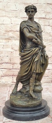 Gaius Julius Caesar Roman Dictator / Emperor Statue / Sculpture Real 100% Bronze