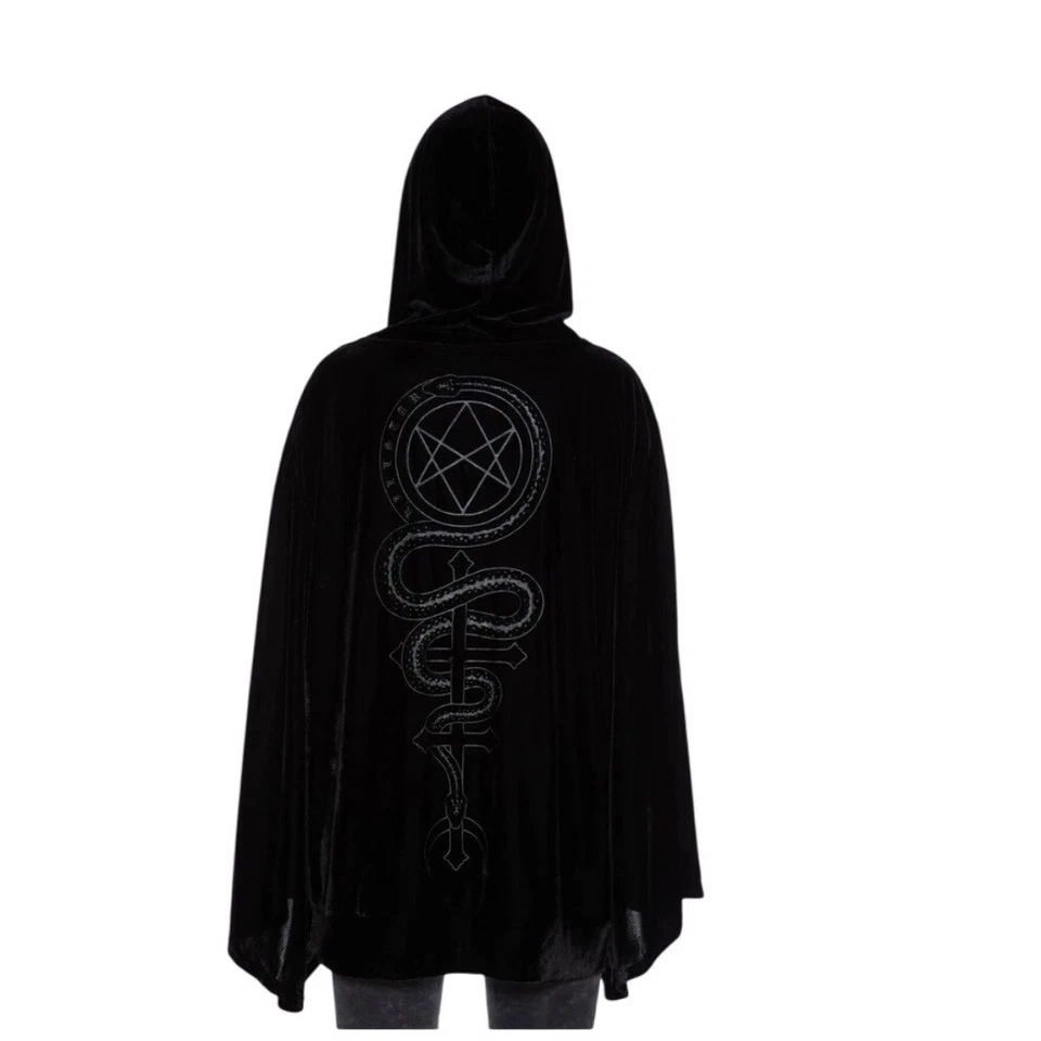 Killstar Gothic Goth Occult Cape Hooded Cloak - Eclipse The Sun Cloak Size M - Image 2 of 4