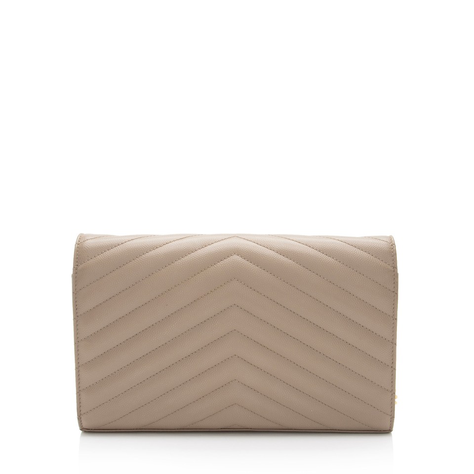 Saint Laurent Matelasse Grain de Poudre Monogram Chain Wallet FINAL