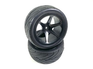 Absima 2500018 1 10 Buggy Räderset 6 Speichen/Street vorne schwarz (2)