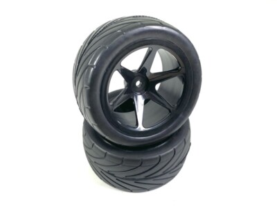 ABSIMA 1:10 BUGGY TRUGGY STREET RÄDER SCHMAL VORNE (2 STK.) SCHWARZ # 2500018