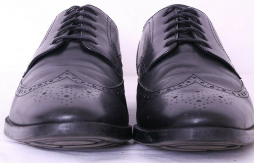 Cole Haan Grand.OS Jefferson C23793 Leather Black Wingtip Shoes Men's 10.5 M - Picture 4 of 9