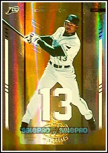 LEAF CERTIFIED 2004 CARL CRAWFORD MLB TAMPA BAY RAYS MIRROR GOLD GAME JERSEY /25