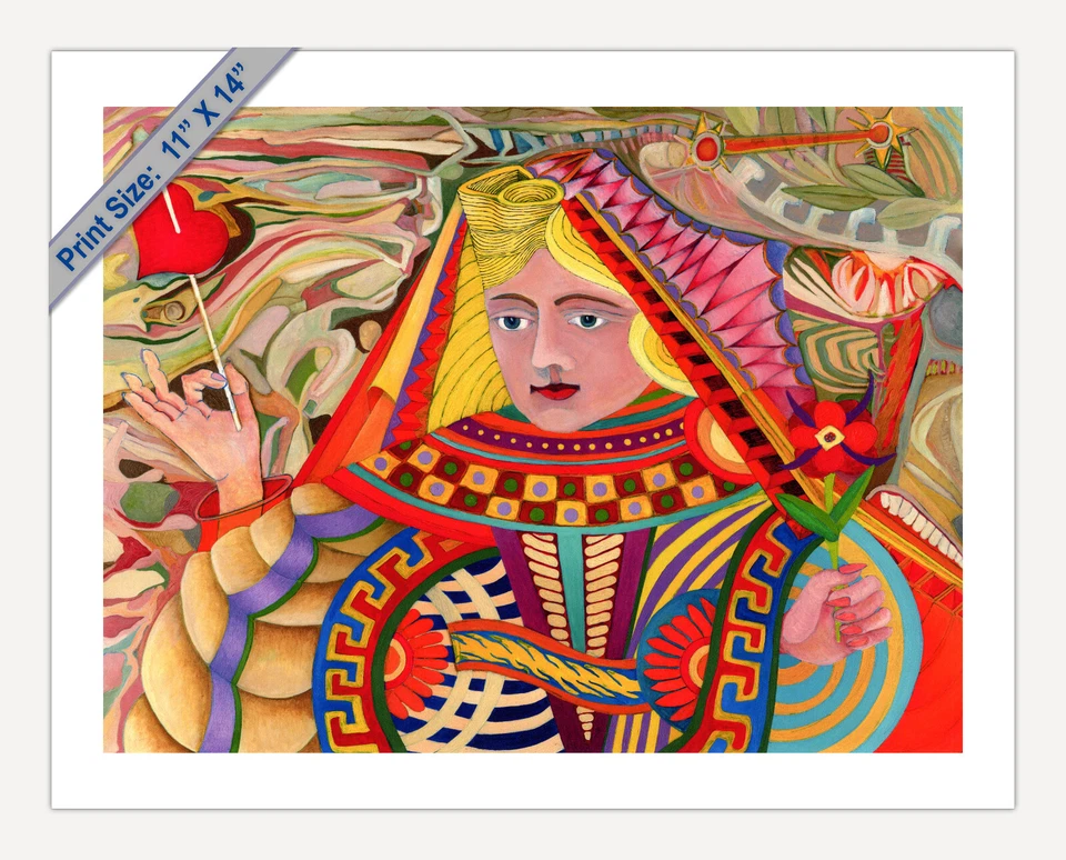 James Homer Brown Giclee "Queen of Hearts" Lady Woman Female Fine Art Print - Image 4 of 4