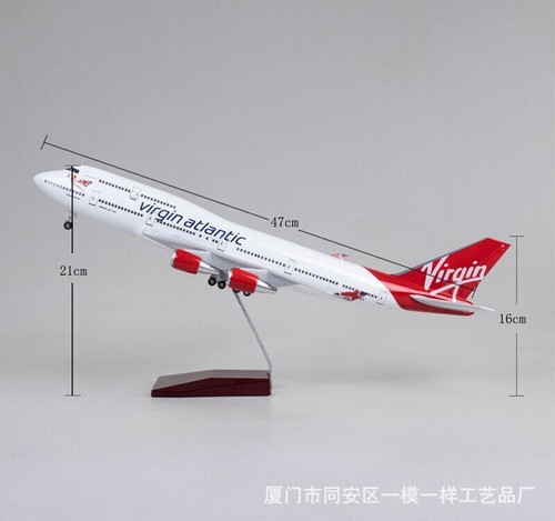 1/150 Virgin Atlantic B747-400 w/Sound Light Passenger Plane Display Collection - Picture 9 of 12
