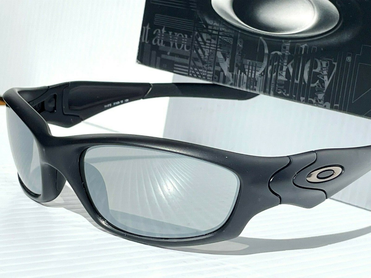NEW Oakley STRAIGHT JACKET Matte Black w POLARIZED Galaxy