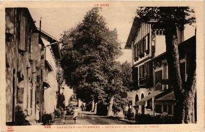 Old postcard La GERS - BARBOTAN-les-THERMES - Interior of the Village - La Porte (359763)