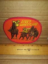 Steer Wrestling Patch - Free Shipping