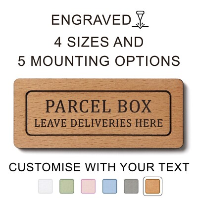 Personalisiertes PAKETKASTEN Holzschild | Individuelle Hausnummer, Straße/Adressschild