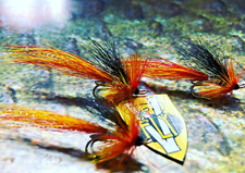 3 V Fly Size 12 Ultimate Low Water RV Sliver Cascade Salar Double Salmon Flies