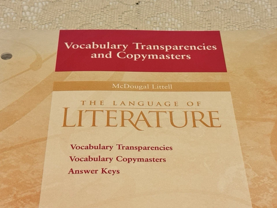 LANGUAGE OF LITERATURE: Grd 9 Vocabulary Transparencies and Copymasters PB 2000 - Image 4 of 4