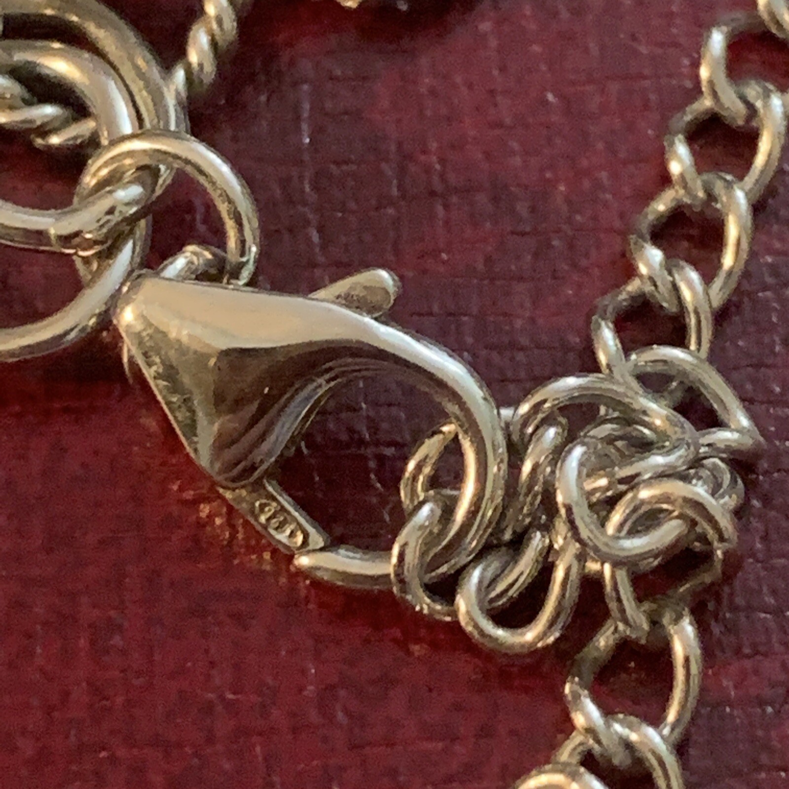 VTG DESIGNER DOUBLE INTERLOCKING CIRCLE STERLING … - image 3