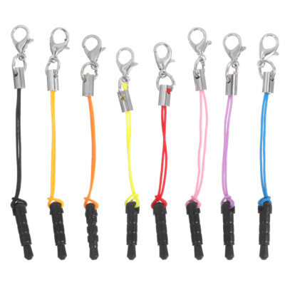 15 Pcs Cell Phone Charms Dust Plugs Mobile Pendant Rope Straps
