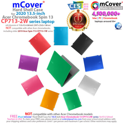 NEW mCover  Hard Case for 2020 13.5'' Acer Chromebook Spin 13 CP713-2W computer