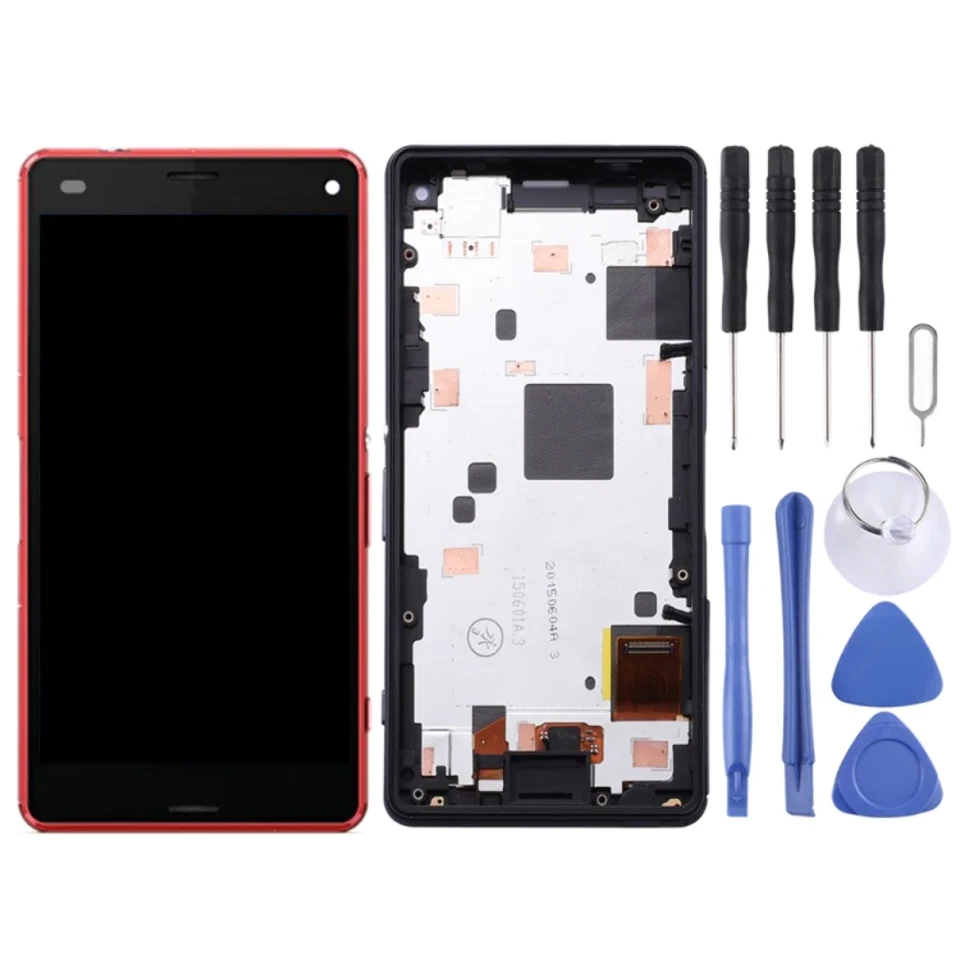 For Sony Xperia Z3 Compact Mini LCD Display Touch Screen Digitizer Frame (Red) - Image 2 of 3