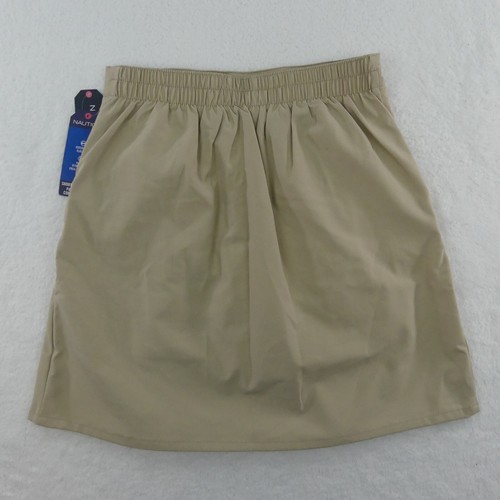 Nautica Skirt Girls 14 Regular Beige Khaki Scooter Uniform Pleated Front Pull On - Picture 2 of 14