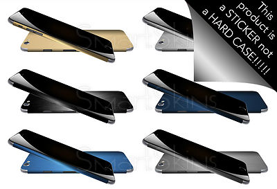 Gebürstetes Metall Haut Aufkleber für Apple iPhone 6 & 6 PLUS + Wrap Cover Aufkleber Etui