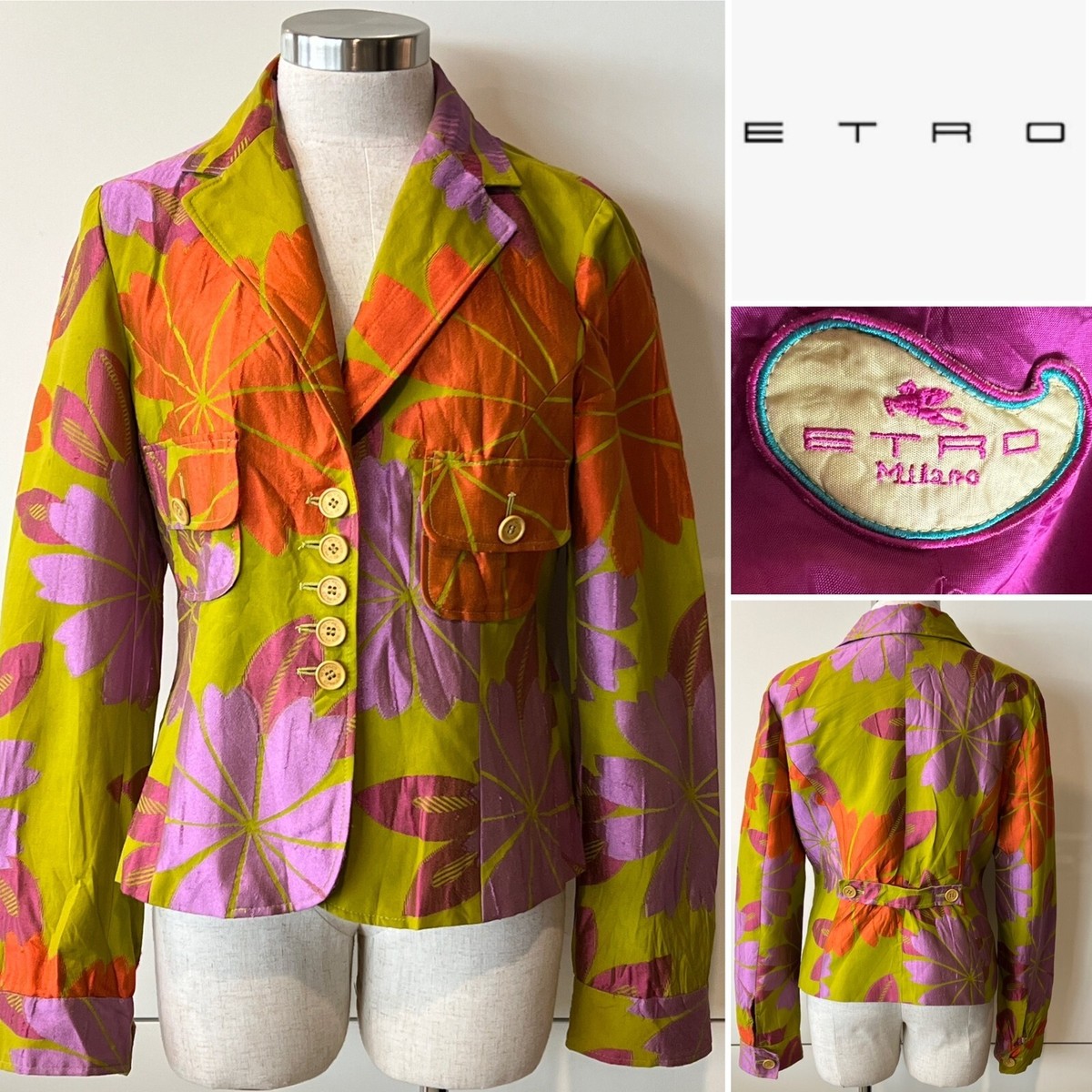 Jersey Jacket Etro Patchwork Jacket ETRO Wool Cape Coat Patchwork