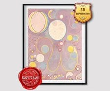 Hilma af KlintThe Ten Largest No 8 3D Effects Texture Gel Handmade Ready to hang