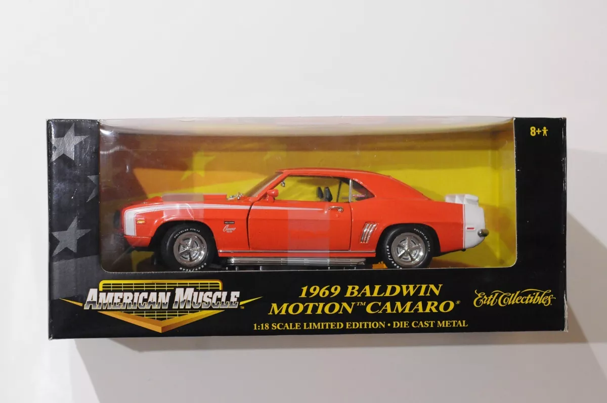 AMERICAN MUSCLE 1969 BALDWIN MOTION CAMARO ORANGE IN SCALE 1 18