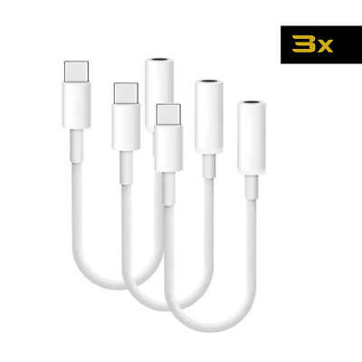 USB Typ C zu 3,5mm Klinke AUX 3x Kopfhörer Adapter SamsungGalaxy A53 S21 S22 A32