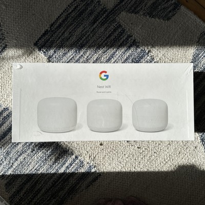 Google Nest Wifi Router and 2 Points - Snow | Model: GA00823-US