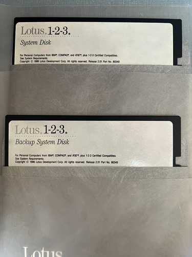 Lotus 1-2-3 Business Computer Program Software 1986 5.25" Floppy Discs IBM DOS - Picture 8 of 8