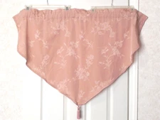 Set of 2 JCP Home Collection Dusty Pink Valance 40" Wide 1.5" Rod Pocket
