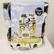 Cartoon Bluey and Friends Soft Fleece Throw Blanket Winton Honey Mackenzie Jack
