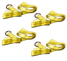 4x 8 Tire Wheel Tie Down Lasso Strap Axle Wrecker Car Hauler Truck Tow Dolly