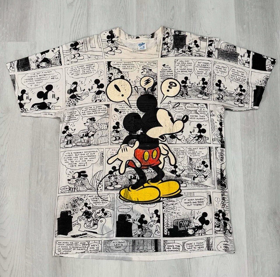 1990s Mickey Comic AOP Tee - image 1