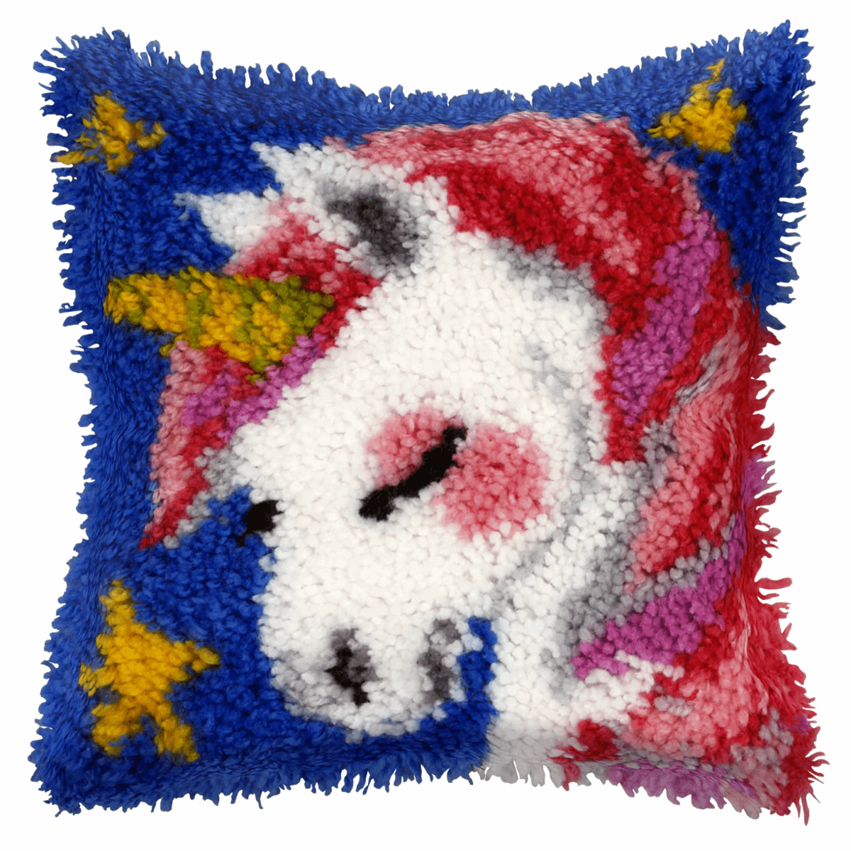 B&Q -  L/hk Cushion UnicornLatch Hook Kit: Cushion: Small: UnicornOrchidea - Image 2