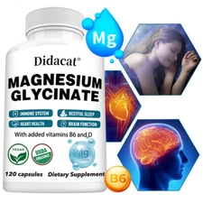 Magnesium Glycinate And Vitamin B6+D For Healthy Sleep, Heart And Brain Health