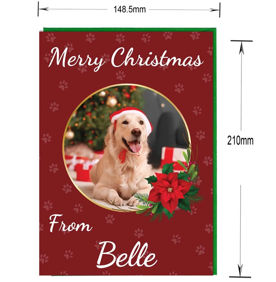 Personalised Photo Christmas Card From Your Pet Pets Dog Cat Rabbit Hamster - Image 2 of 4