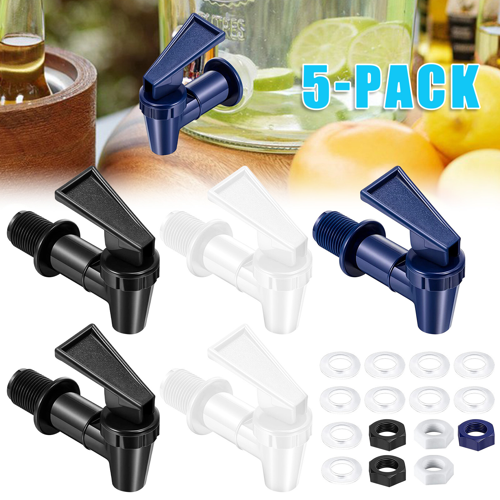 5 Water Spigot Tap Beverage Dispenser Jug Cooler Spout Bucket Bottle