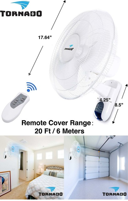 Ventilador de montaje en pared de 16 pulgadas con control remoto 3