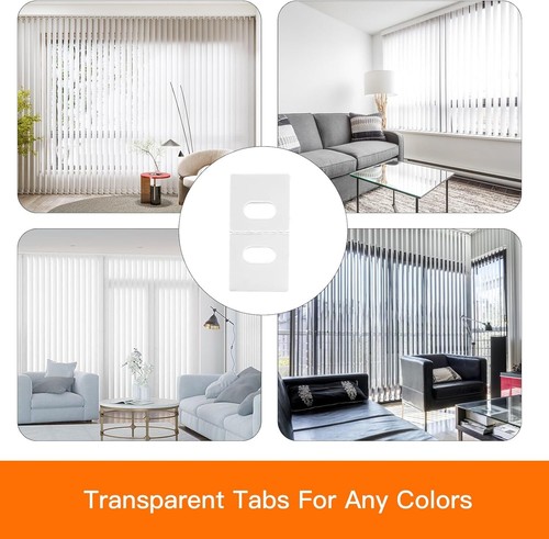 30 Sets Vertical Blind Repair Tabs Clear Vertical Blinds Vane Saver 60 Pcs New - Picture 7 of 11