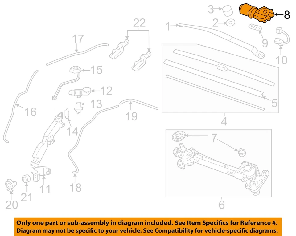 Used Windshield Wiper Motor fits: 2013 Honda Cr-v  Grade A - Image 3 of 4