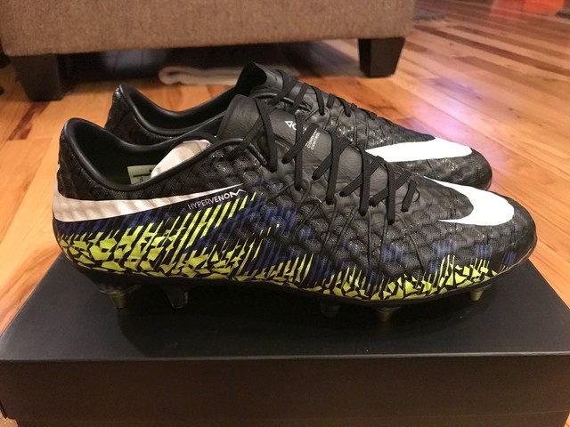 Nike Hypervenom Phinish Sg-pro AC Anti Clog Black White Volt 889255-017 Size 8 for sale online 