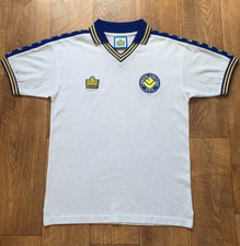 Retro Leeds United 1976 1977 Home Soccer Polo Jersey Shirt Admiral Replica M