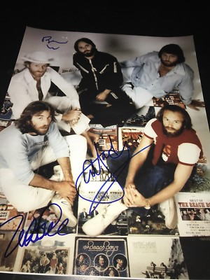 BEACH BOYS SIGNED AUTOGRAPH 11x14 PHOTO BRIAN WILSON PET SOUNDS GOOD VIBRATIONS