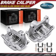 Pair Front Brake Calipers w/ Bracket for Chevy Equinox Malibu Impala GMC Buick