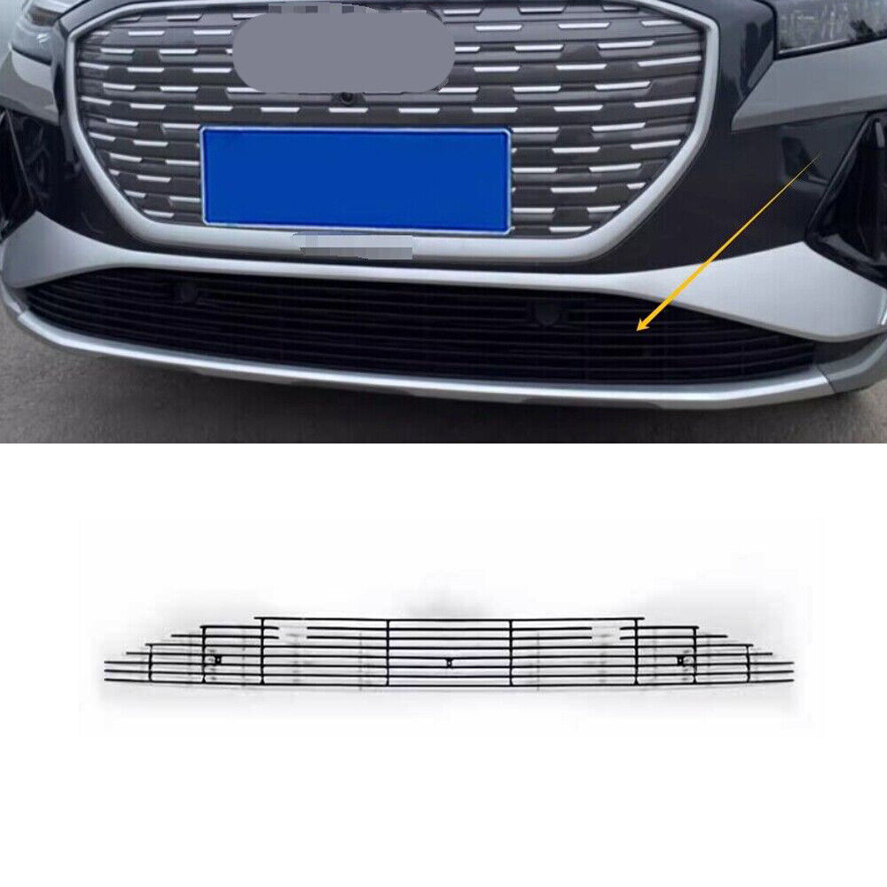 Audi Q4 e-tron 2022-2024 Black Aluminum Front Lower Mesh Grille Bumper Cover