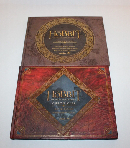 The Hobbit Chronicles Art And Design + The Desolation of Smaug 2 Books HC