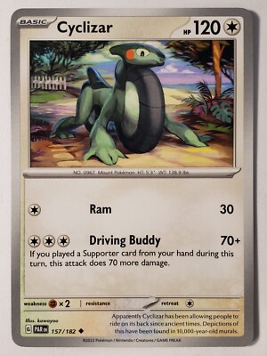 Cyclizar 157/182 NM / M - Paradox Rift Pokemon Card - Kawayoo Art