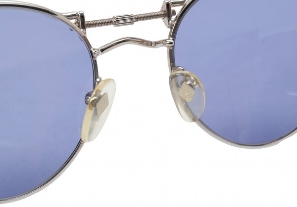 Jean Paul GAULTIER 56-0174 Vintage Blue Silver Metal Sunglasses | eBay
