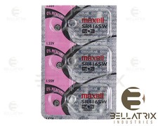 3 Maxell 337 SR416SW 1.55V Silver Oxide Watch Batteries 0 Mercury Factory