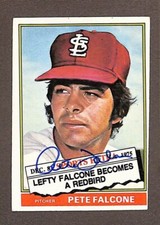 1976 Topps #524T Pete Falcone Auto