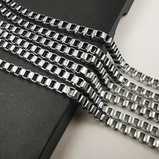 Lot 3meter Huge 4mm Box Link Chain Stainless Steel Jewelry Findings Marking DIY